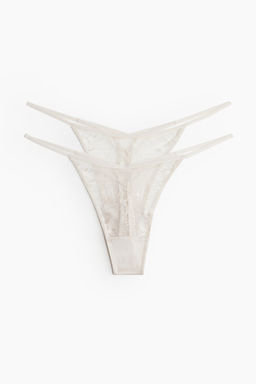 Pack de 2 bragas Thong de encaje - H&m фото 4