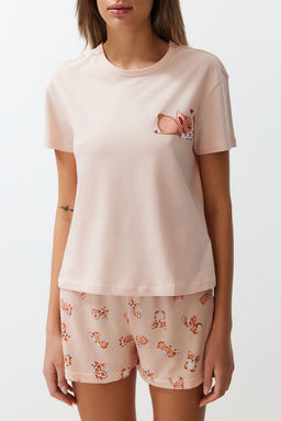 Mavi Hayvan Desenli Sortlu Orme Pijama Tak?m? THMSS24PT00198 - Trendyolmilla фото 4