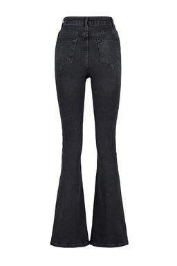TRENDYOLMILLA Siyah More Sustainable Yuksek Bel Flare Jeans TWOSS23JE00063  фото 37