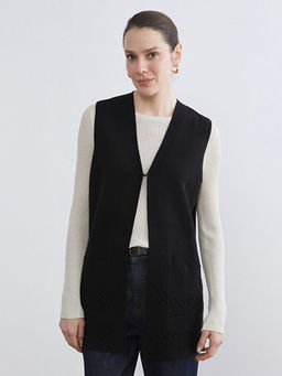 V Yaka Kad?n Triko Yelek