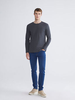 Bisiklet Yaka Uzun Kollu Erkek Ti??rt