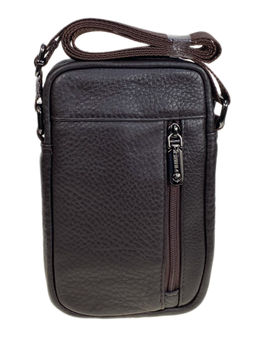 Сумка мужская из натуральной кожи, цвет коричневый - Greta фото 2