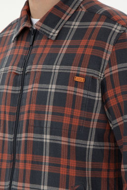 Мужская рубашка с длинным рукавом кирпичного цвета Неожиданная скидка в корзине - U.s. polo assn фото 7