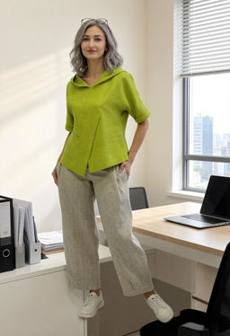 Блуза умягченный лен 100% - Елецкие узоры фото 2