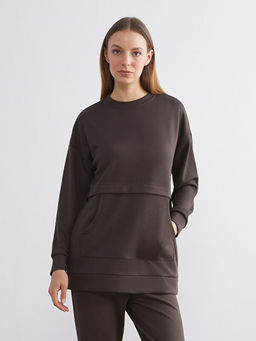 Bisiklet Yaka Kad?n Sweatshirt Tunik