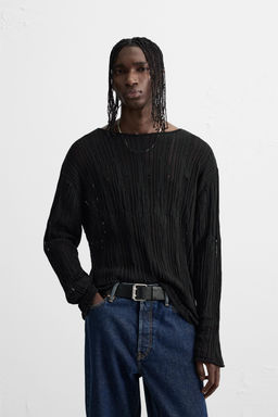 DECONSTRUCTED TEXTURED SWEATER - Zara фото 2