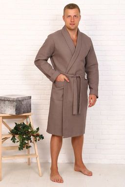 Вафельный халат воротник ШАЛЬ универсальный - Ашматекс фото 24