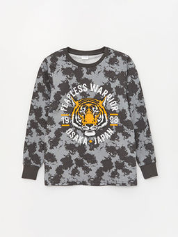 Bisiklet Yaka Bask?l? Uzun Kollu Erkek ?ocuk Pijama Tak?m? - Waikiki фото 2