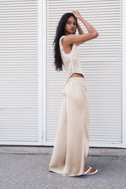 Pantal?n de sat?n con detalle cruzado - H&m фото 4