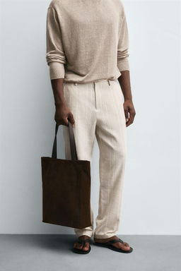 STRIPED REGULAR FIT TROUSERS - Zara фото 2