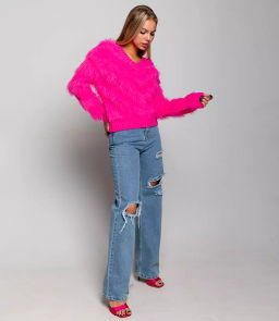 Свитер #КТ629 (1), фуксия - Dommod фото 3