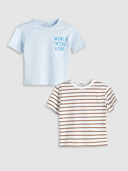 Bisiklet Yaka Erkek ?ocuk Ti??rt 2li