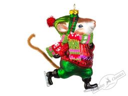 Мышь - фигурист (стекло) 8,8х13 см - Holiday classics фото 2