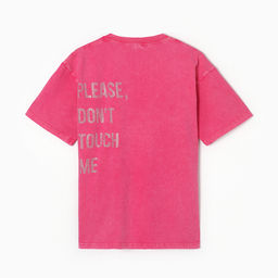 Футболка из вареного хлопка женская Mist Don&apos;t touch me, размер M, розовая
