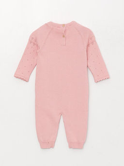 Bisiklet Yaka Kendinden Desenli K?z Bebek Triko Tulum - Waikiki фото 2