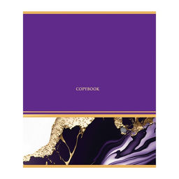 Тетрадь 48 листов в клетку Calligrata Мрамор с полосой, обложка мелованный картон, ТВИН-лак, тиснение фольгой, блок офсет МИКС  фото 6