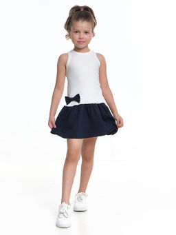 Платье комбинированное 22-7184 серый/синий - Mini maxi фото 8