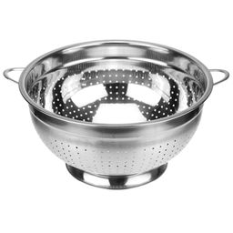 Дуршлаг из нержавеющей стали Премиум д30см h15,3см, 6л, s0,30мм, с ручками, на подставке (Китай)