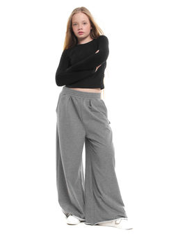 Лонгслив трикотажный спортивный с вырезом для пальца 22-7695 черный - Mini maxi фото 45