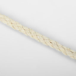 Шнур для плетения, хлопок, d=4 мм, 50±1 м, без сердечника, белый