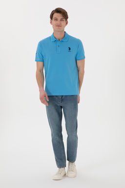Erkek Slim Fit Polo Yaka Turkuaz Basic Ti__rt Sepette S_rpriz _ndirim - U.s. polo assn фото 5