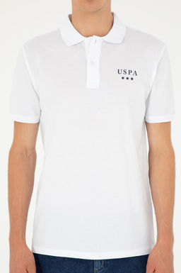 Футболка Regular Fit Polo Yaka белая из хлопка
