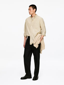 Camisa relajada de tejido microtexturizado - H&m фото 7
