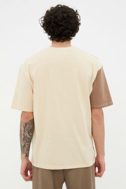 TRENDYOL MAN Kahverengi Oversize Renk Bloklu %100 Nak?sl? T-Shirt TMNSS21TS1452 - Trendyolmilla фото 5