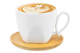 Чашка для капучино и кофе латте 280 мл 12*9*7,5 см "Айсберг" + дер. подставка