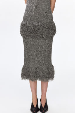 Falda en punto de canal? con flecos - H&m фото 5