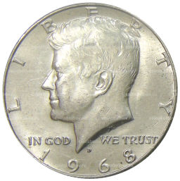 1/2 доллара (50 центов) 1968 года D США