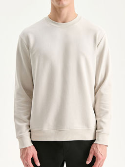Bisiklet Yaka Nak??l? Erkek Sweatshirt