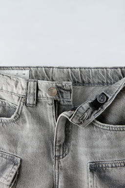 MULTI-POCKET DENIM BERMUDA SHORTS - Zara фото 4