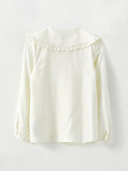 Bebe Yaka Nak?? Detayl? Uzun Kollu Poplin K?z ?ocuk G?mlek - Waikiki фото 2