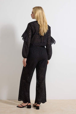 Siyah Brode Astarl? Straight/Duz Kesim Pantolon TWOSS26PL00028