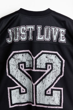 Camiseta de malla estampada Oversized Fit - H&m фото 5