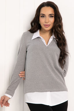 Пуловер На высоте (светло-серый) Б12757-12М - Lt collection фото 7