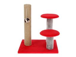 Когтеточка Столбик + 2 гриба джут, LOWCOST, 43*36*31см, СТМ-10