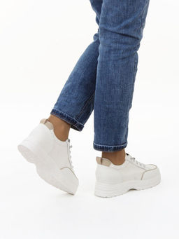 03-A331-5 WHITE Полуботинки спортивные женские (натуральная кожа)