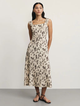 Сарафан из фактурной вискозы с принтом / Zarina