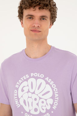 Футболка U.S. Polo Assn сиреневая из хлопка  фото 9