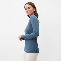 Лонгслив женский KAFTAN: Basic line, синий, размер 48-50