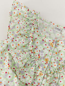 Bisiklet Yaka Desenli K?z ?ocuk Bluz - Waikiki фото 3