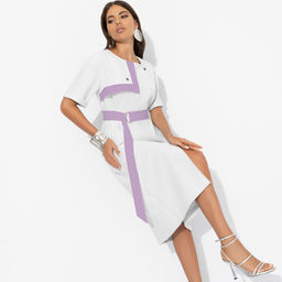 Платье с карманами, Я онлайн (white new, с поясом) - Charutti фото 2