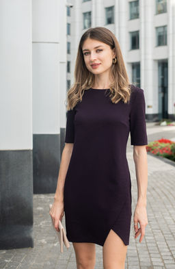 Платье мини темно-пурпурный