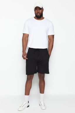 TRENDYOL MAN Buyuk Beden Siyah Regular/Normal Kesim Orta Boy Lastik Belli Renk Panelli Sort TMNSS23SR00046 - Trendyolmilla фото 10