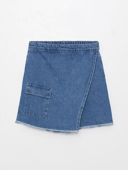 Beli Lastikli K?z ?ocuk Jean ?ort Etek