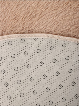 Ковер с ворсом «Этель», d=80 см, бежевый