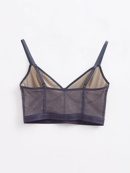 CONTE MESH&DOTS LBE 2299 Бюстье в мелкую сетку с рисунком точки deep grey - Conte elegant фото 5