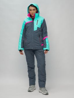 Горнолыжный костюм женский бирюзового цвета 02282Br - Chunmai фото 5
